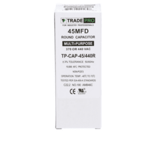 45 MFD 370 or 440 VAC Single Run Capacitor - Round