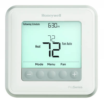 Honeywell T6 Pro Programmable/Non-Programmable Thermostat (Heat Pump: 2  Heat/1 Cool - Conventional: 1 Heat/1 Cool)