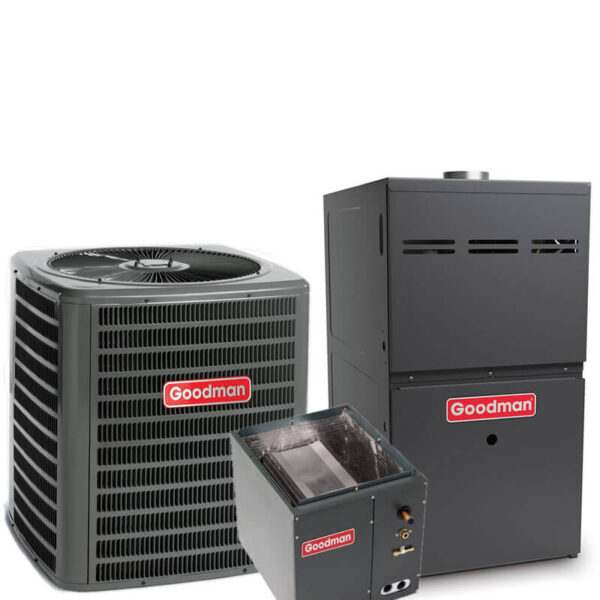 5 Ton Goodman 15.2 SEER2 R410A 96% AFUE 120,000 BTU Two-Stage Variable Speed Upflow Gas Furnace Split System (ComfortBridge™ Technology)