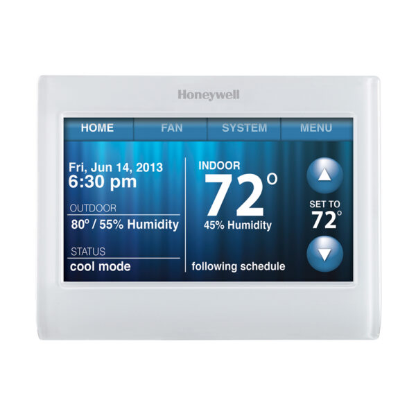 Honeywell Wi-Fi 9000 Color Touchscreen Programmable Thermostat (Heat Pump: 3 Heat/2 Cool – Conventional: 2 Heat/2 Cool)