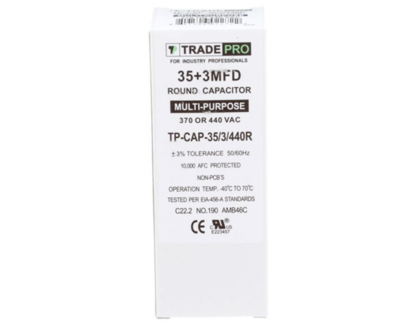 35+3 MFD 370 or 440 VAC Dual Run Capacitor - Round